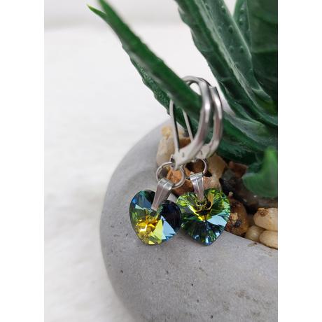 Swarovski Álom Fülbevaló Crystal Sahara mélyzöld irrizáló