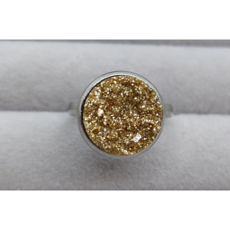Csillogó Gyűrű Arany (12 mm-es ezüst színű alappal)